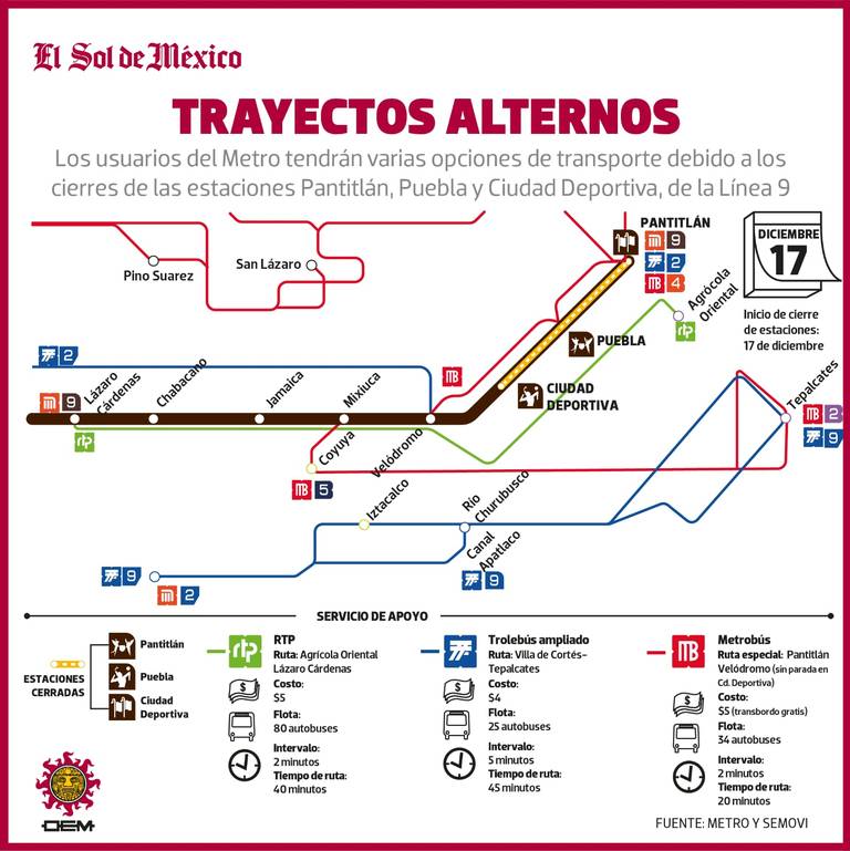 8M: estas son las estaciones del Metro y Metrobús que estarán