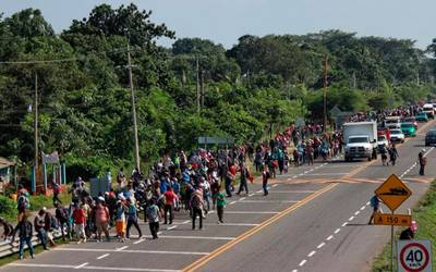 Entra cuarta caravana migrante salvadore os a Mexico El Sol de