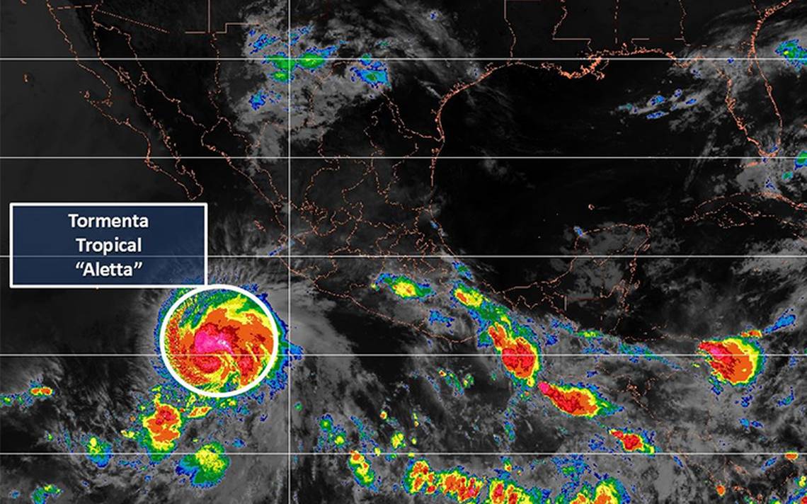 Tormenta tropical Aletta se fortalece; podría convertirse en huracán 1